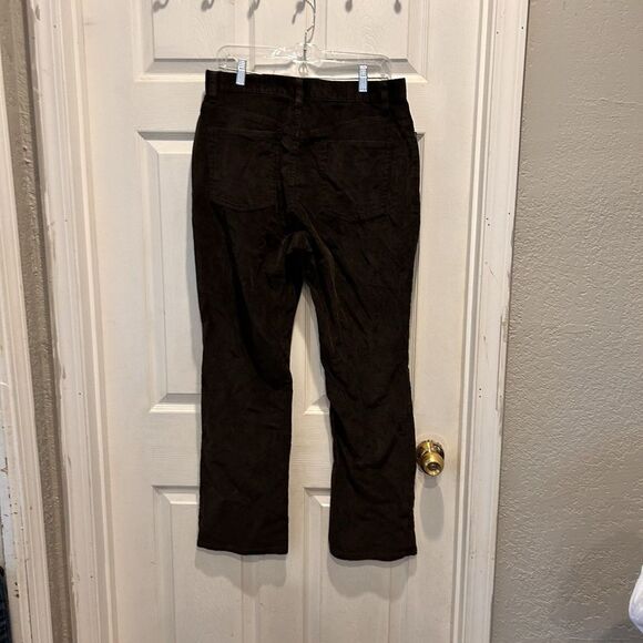 LL Bean Women's Brown Straight‎ Leg Corduroy Pants Size 12 Boho Countryside - Picture 5 of 7
